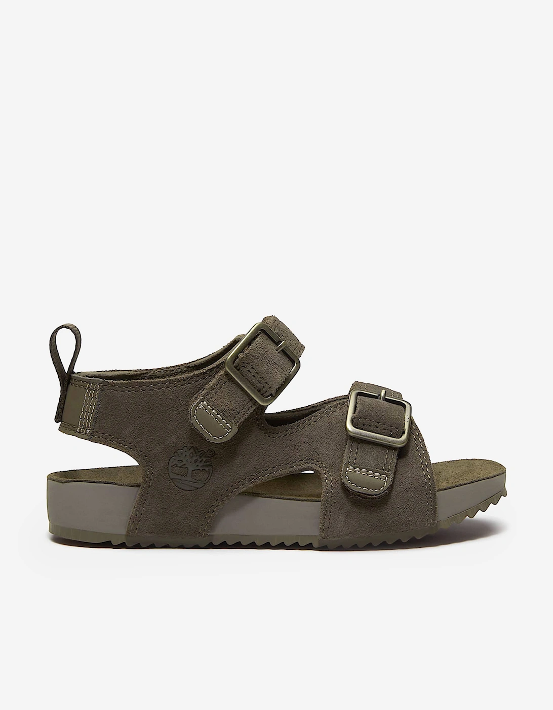Timberland Girls Brown 'S Castle Island Backstrap Sandals In - Size: Eu 35 Uk 2.5 Us 3 Kids