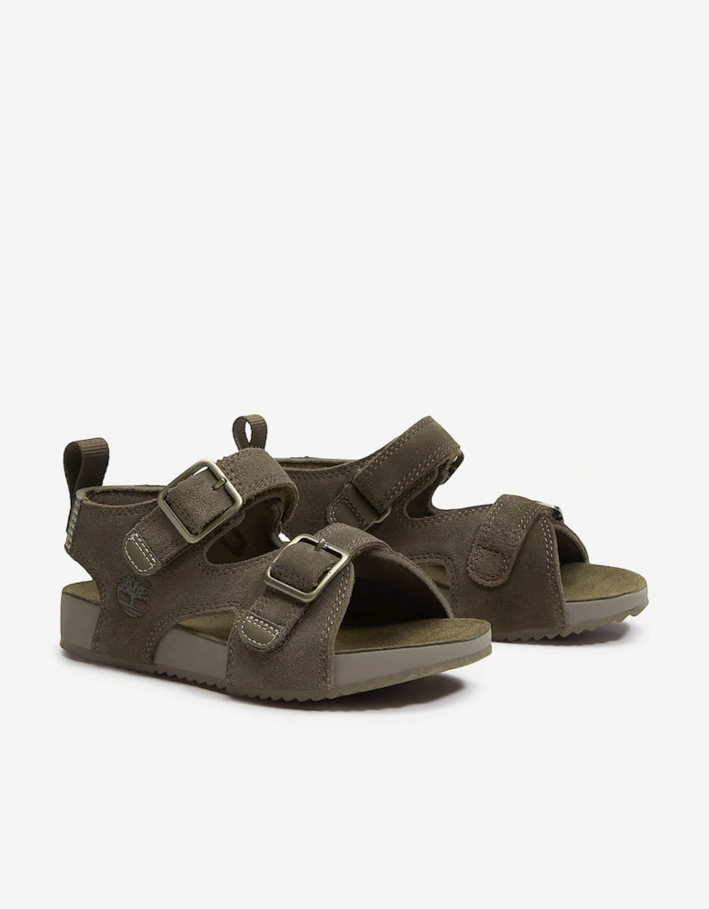 Kids Castle Island Backstrap Sandals in Brown
