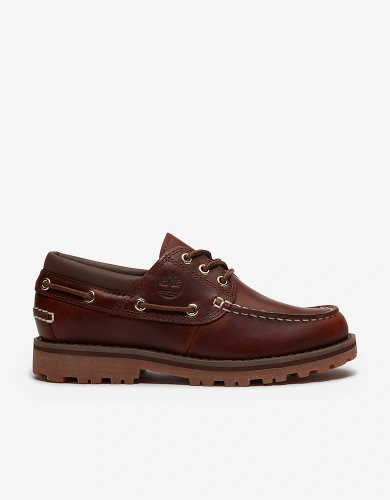 Boys Authentic Boat Shoe in Brown