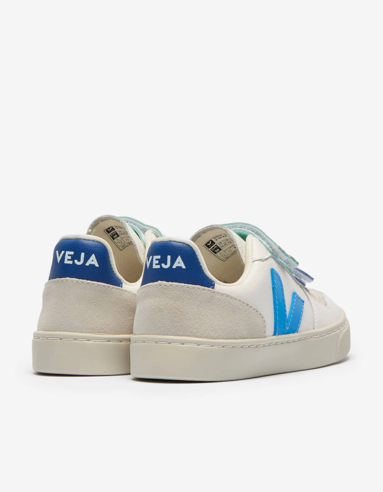 Kids Small V-10 Leather Trainers in White