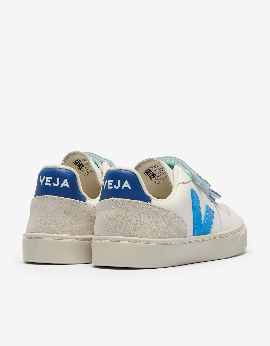 Kids Small V-10 Leather Trainers in White