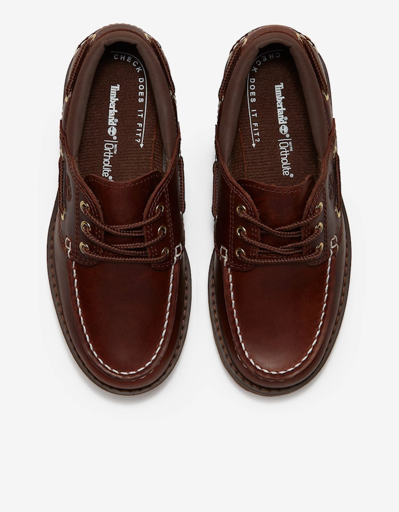 Boys Authentic Boat Shoe in Brown
