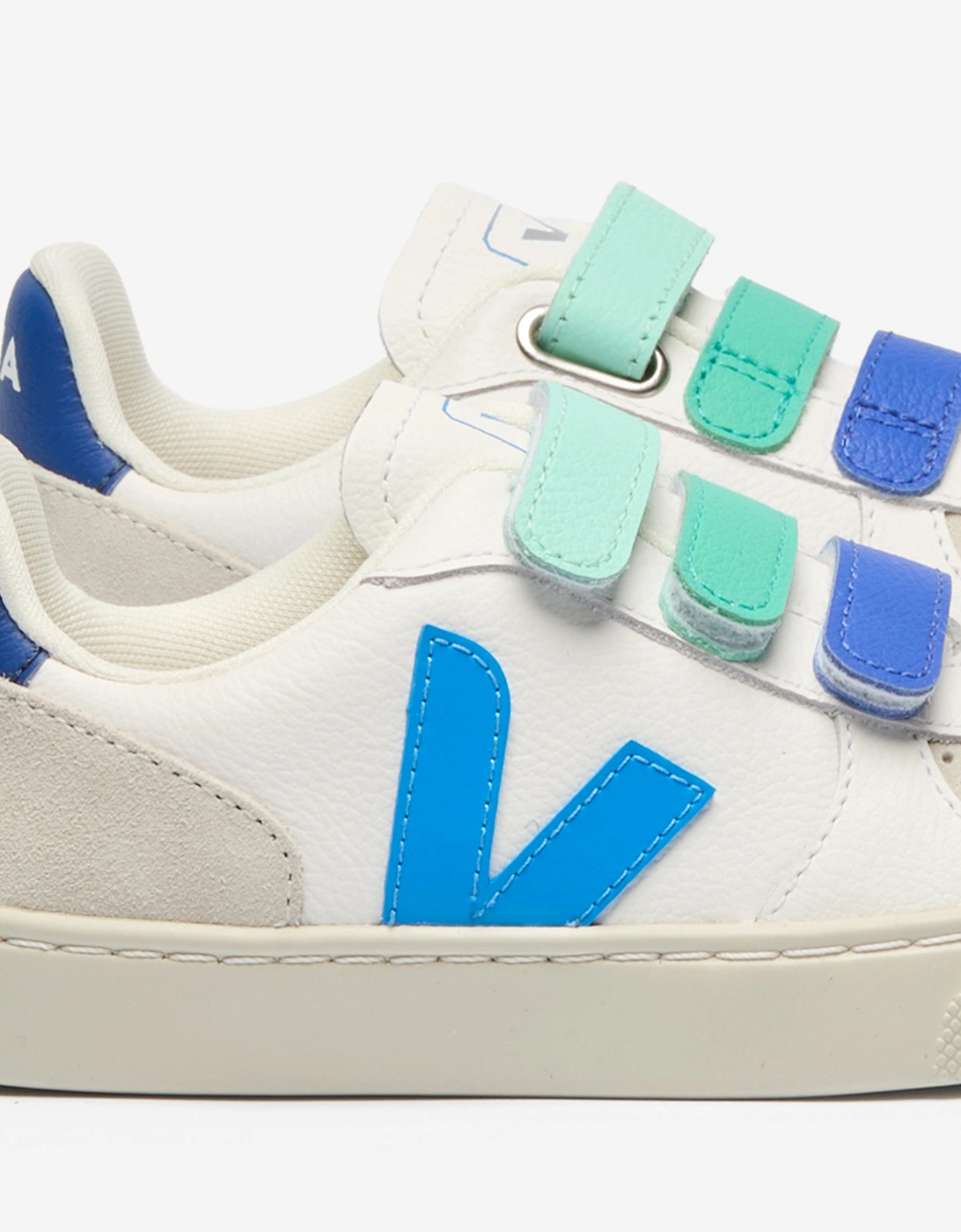 Kids Small V-10 Leather Trainers in White