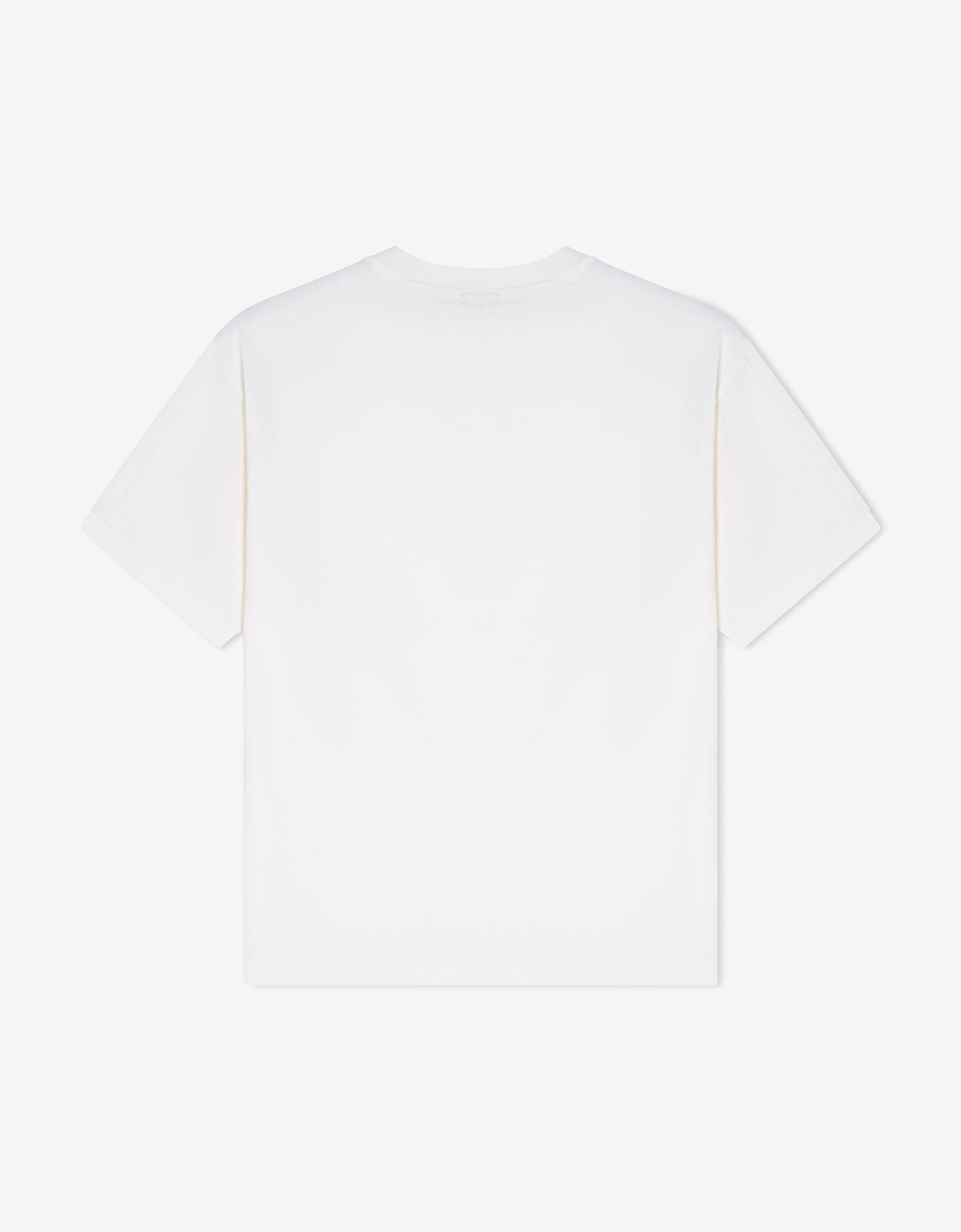 Emporio Armani Boys Train Logo Tape T-Shirt in Ivory