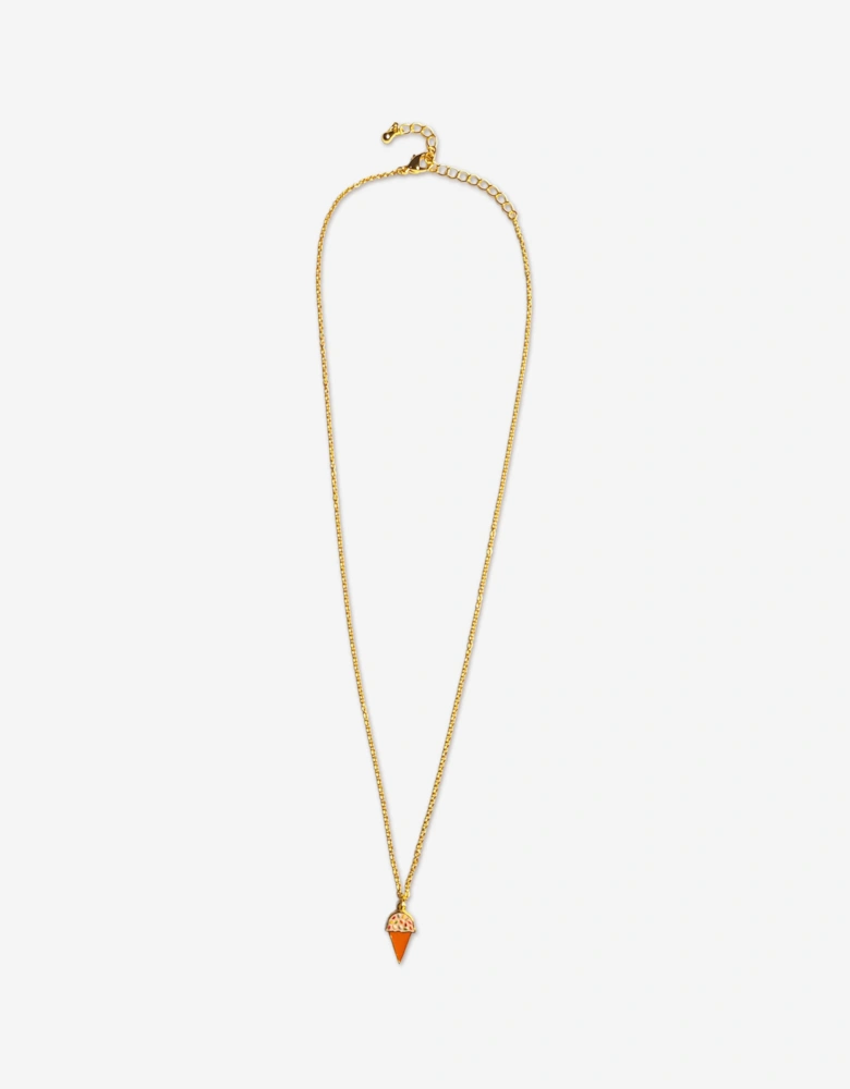 Girls Ice Cream Necklace in Gold (40cm)