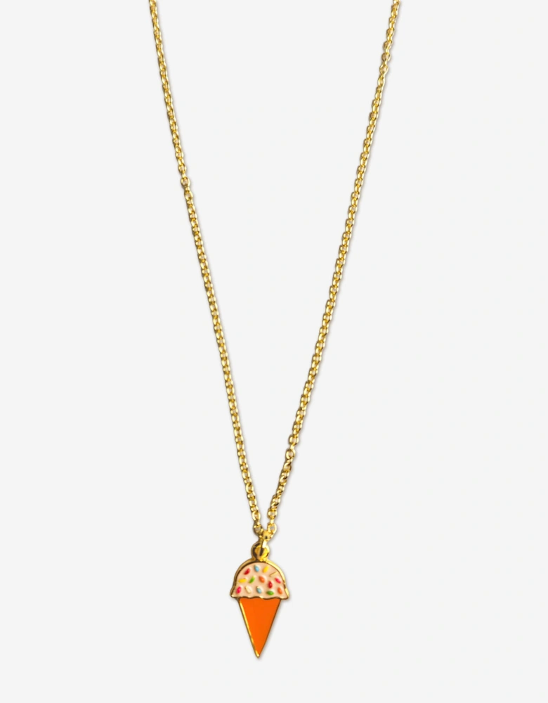 Girls Ice Cream Necklace in Gold (40cm)