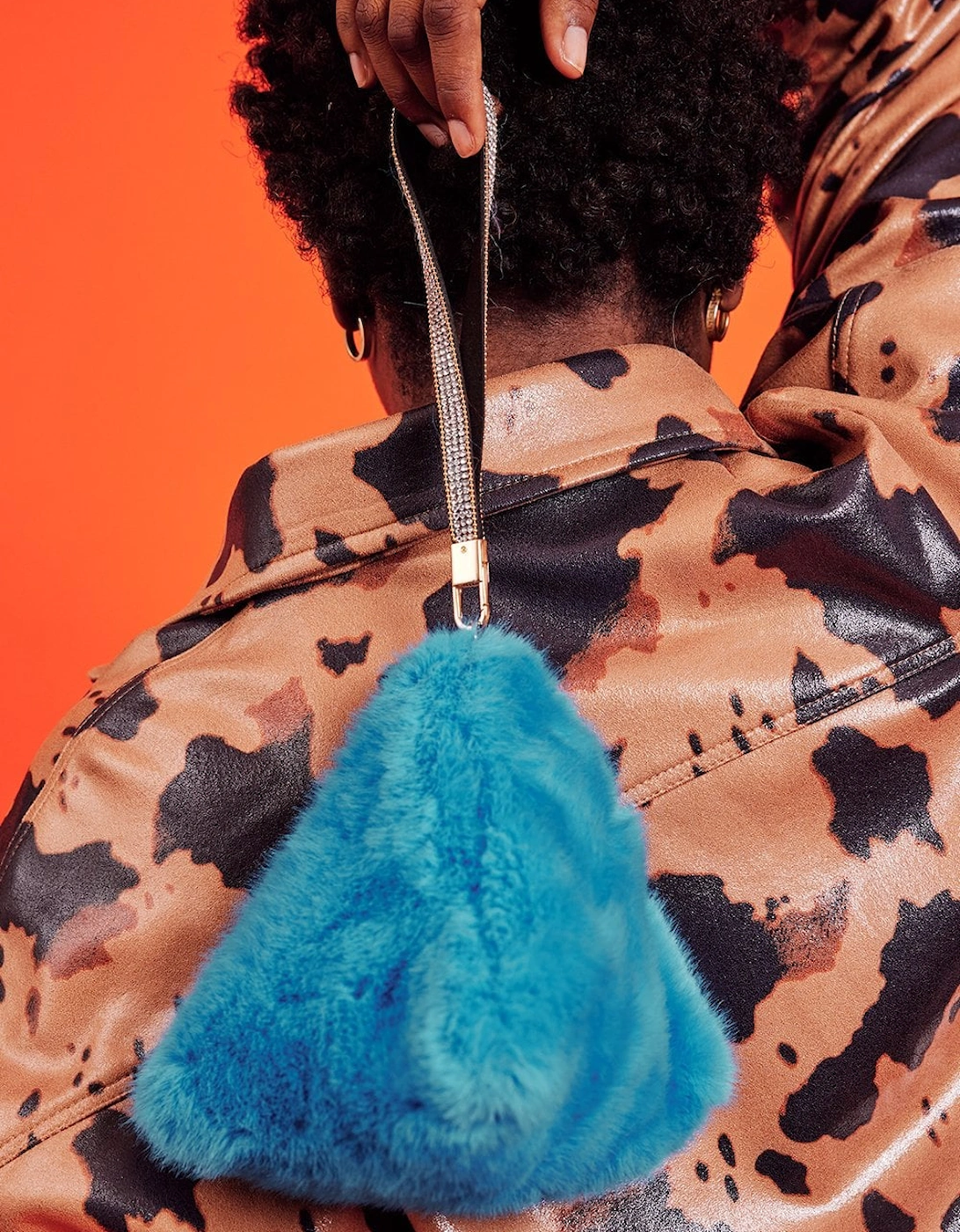 Pyramid Faux Fur Bag, 5 of 4