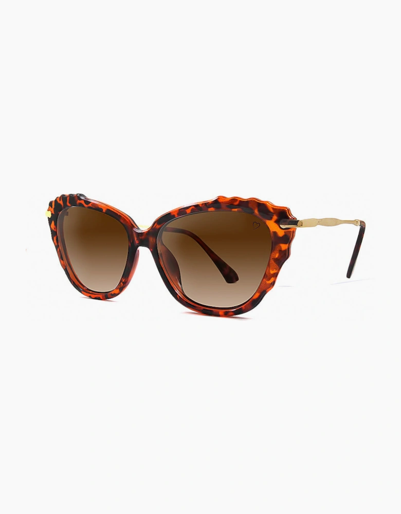 Monaco Ripple Edge Tortoiseshell and gold frame Sunglasses RR25-1
