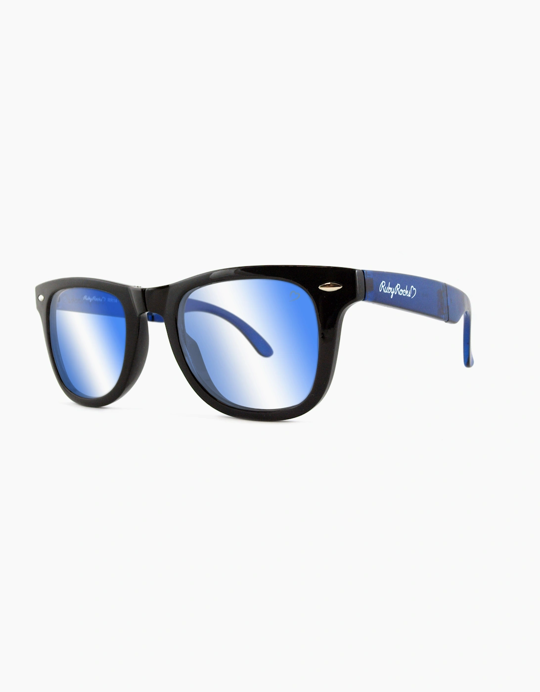 Ruby Rocks Agent Wayfarer style Folding Black Frame and Blue Lens Sunglasses RR14-1, 4 of 3