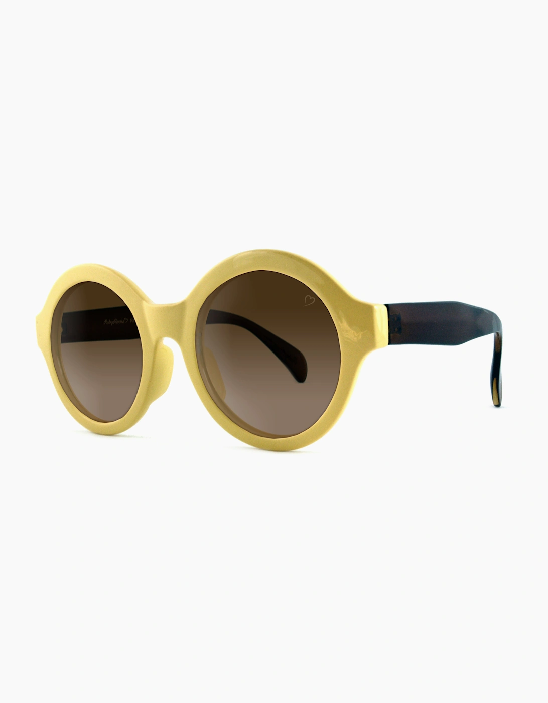Ruby Rocks Glam Vintage style Yellow and Black frame with brown lens Sunglasses RR04-1, 3 of 2