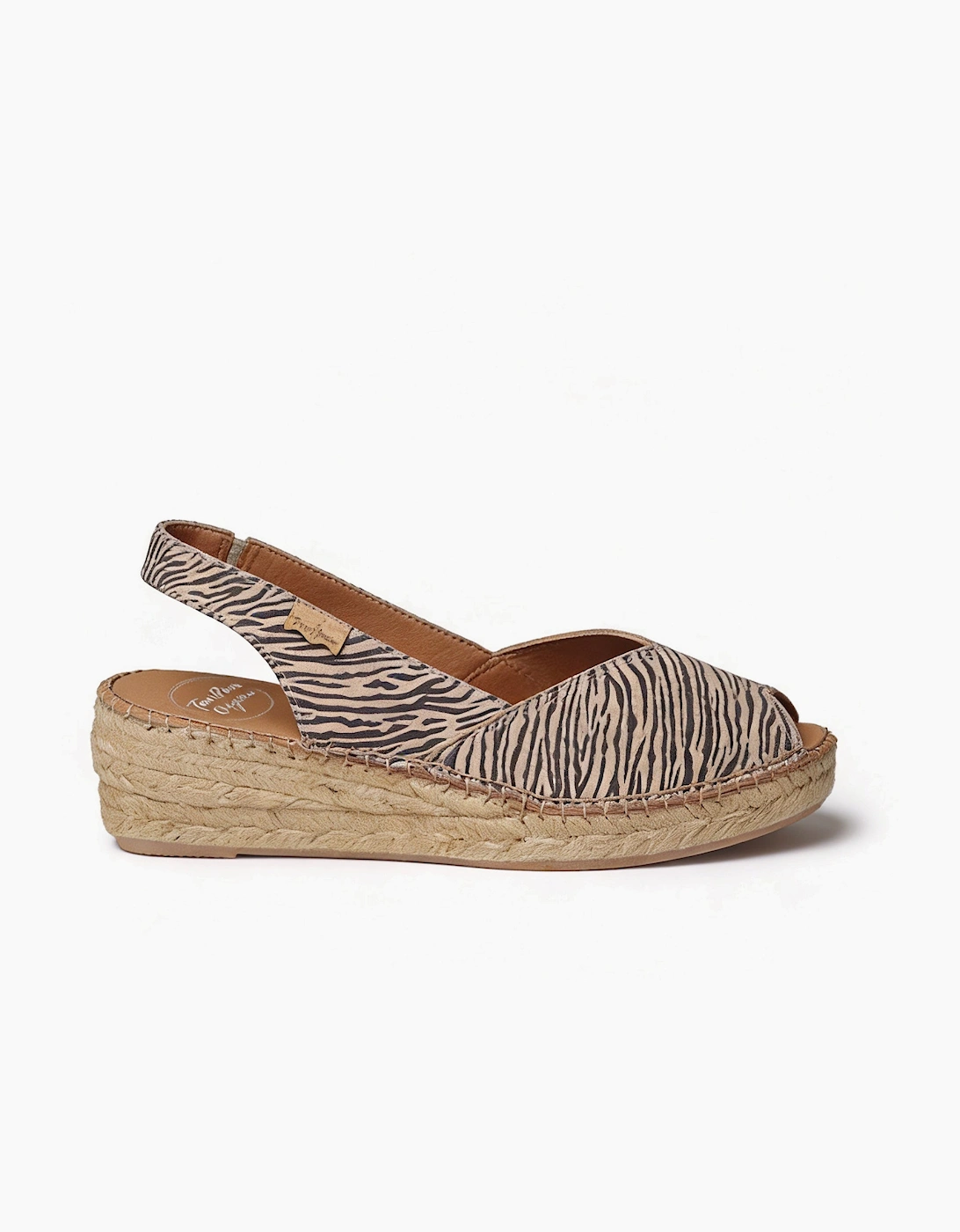 BERNIA-P Womens Wedge Sandals Zebra, 2 of 1
