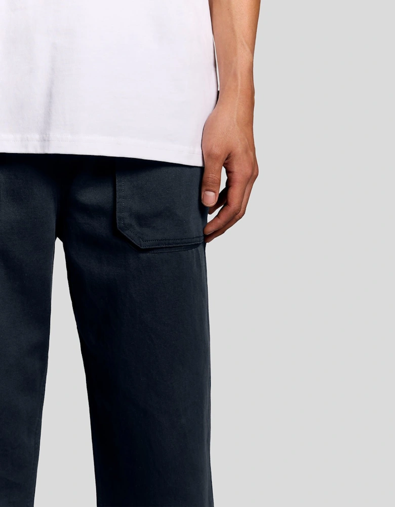 Straight Leg Linen Blend Trousers