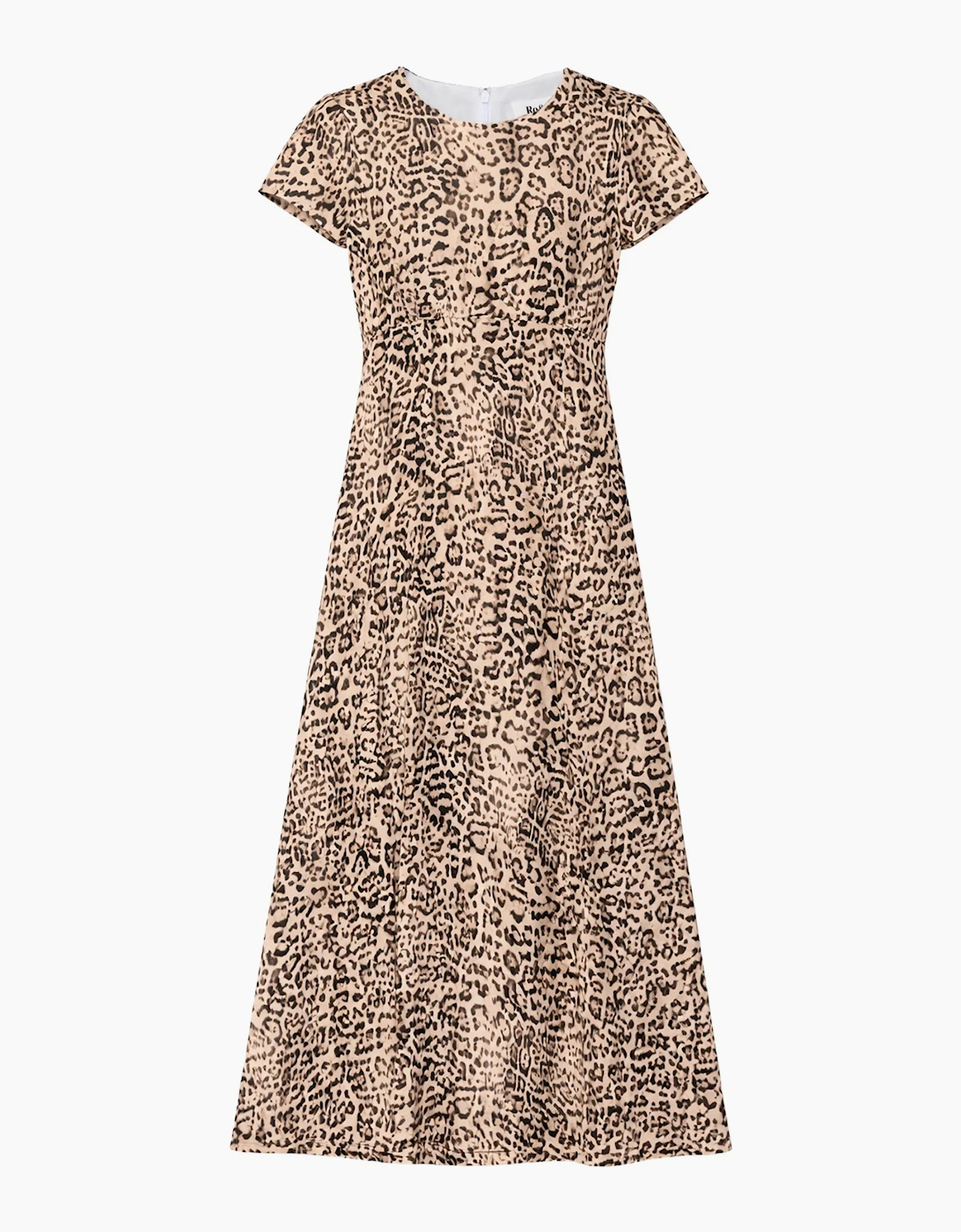 Petite Leopard Print Seam Detail Midi Dress