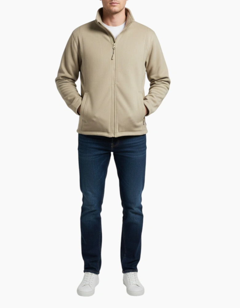 F&F Mens Fleece Jacket Full Zip Sherpa Sweat Jacket
