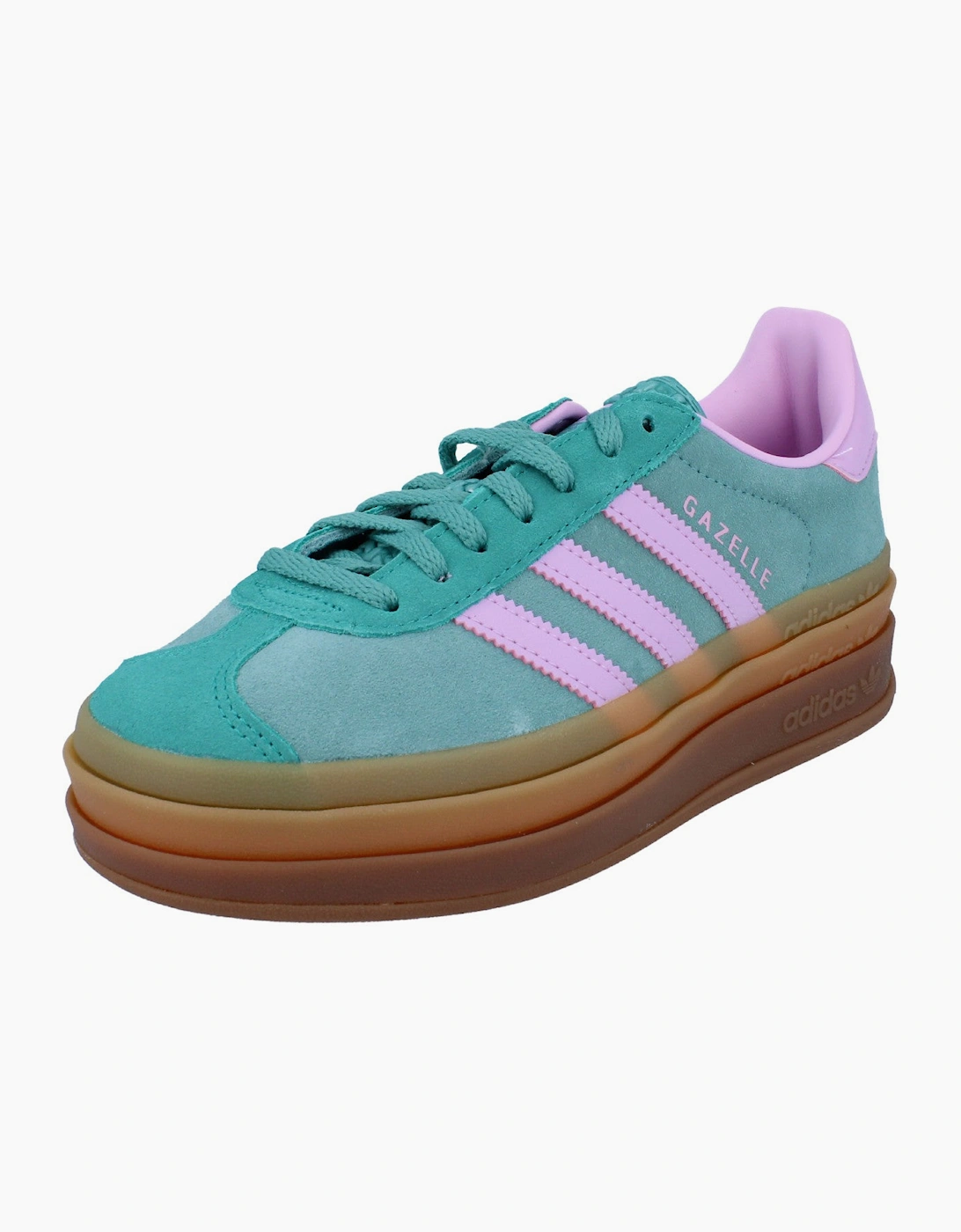 Women's Adidas Originals Gazelle Bold Womens Trainers Sneakers JS3894 - Blue - Size: 4.5