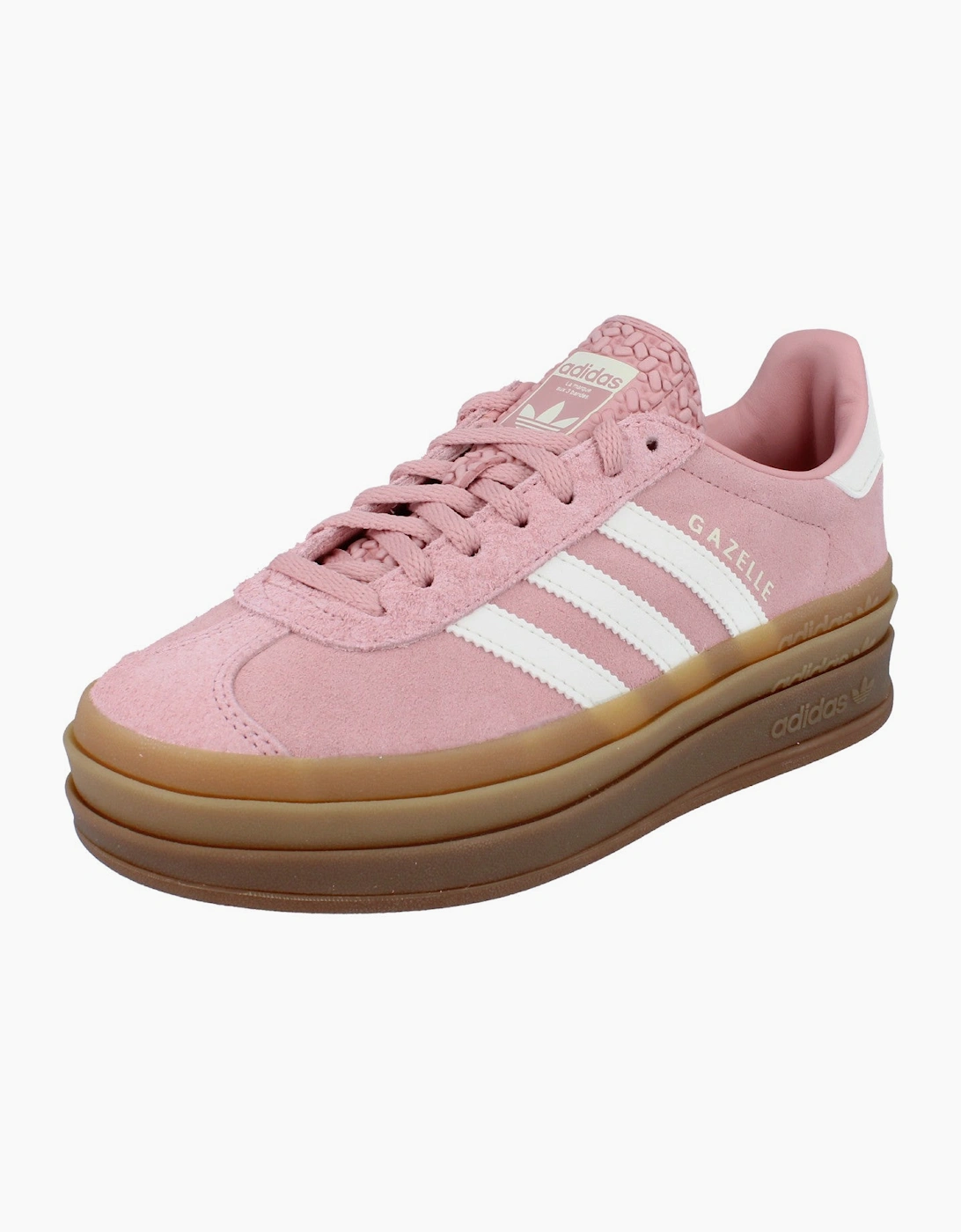 Adidas Women's Pink Originals Gazelle Bold Trainers Sneakers Js3903  4.5 Size 4.5