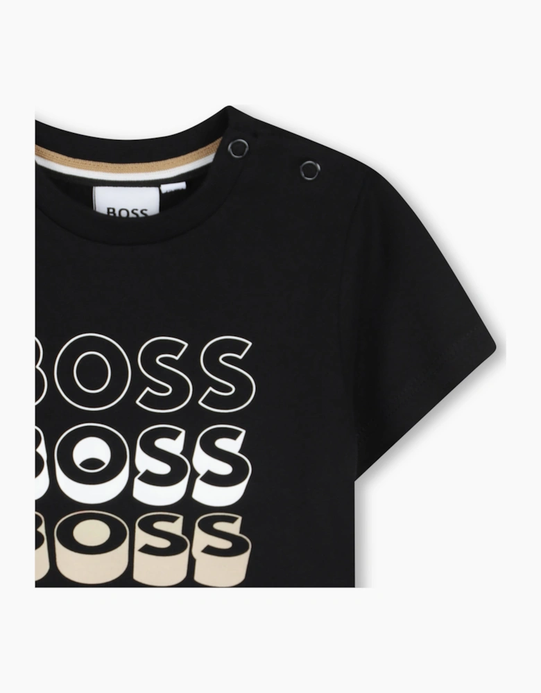 BOSS BABY/TODDLER BLACK T SHIRT J52889