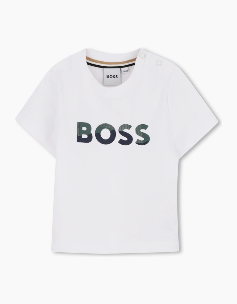 BOSS BABY/TODDLER GREEN BAY SHORTS SET J52851. *hat sold separately *