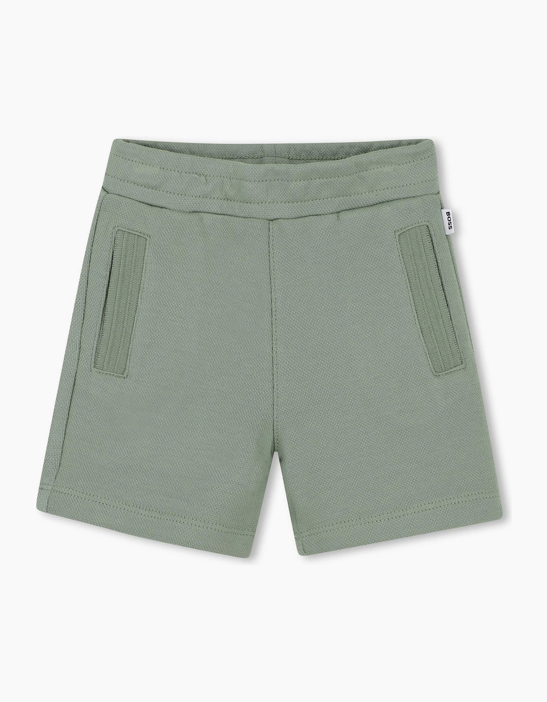 BOSS BABY/TODDLER GREEN BAY SHORTS SET J52851. *hat sold separately *