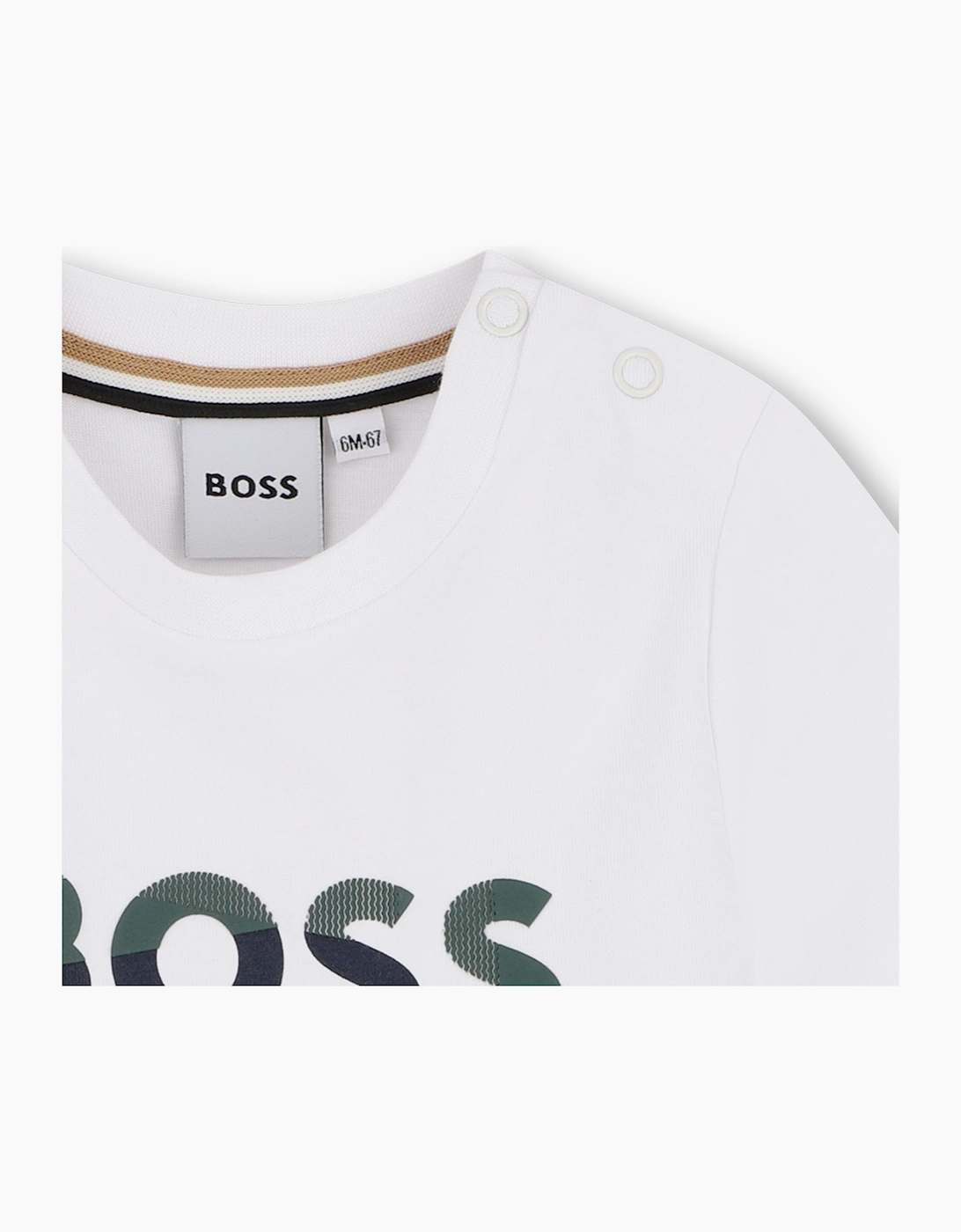 BOSS BABY/TODDLER GREEN BAY SHORTS SET J52851. *hat sold separately *