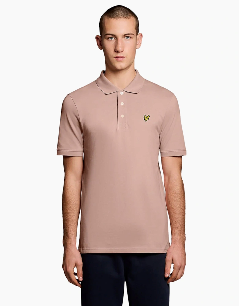 Lyle & Scott Plain Polo Shirt Pink Grapefruit