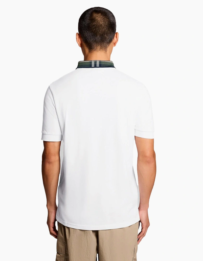 Lyle & Scott Tartan Collar Polo Shirt White