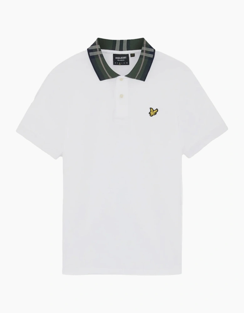 Lyle & Scott Tartan Collar Polo Shirt White
