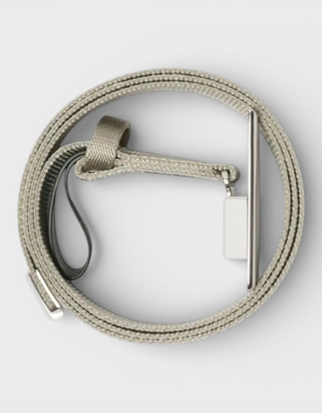 Check webbing shield Belt Beige