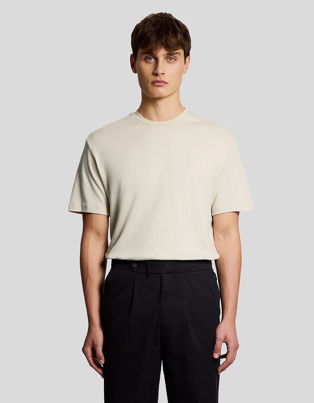 Lyle And Scott Men's Tan Relaxed Fit T-Shirt  44 Xxl