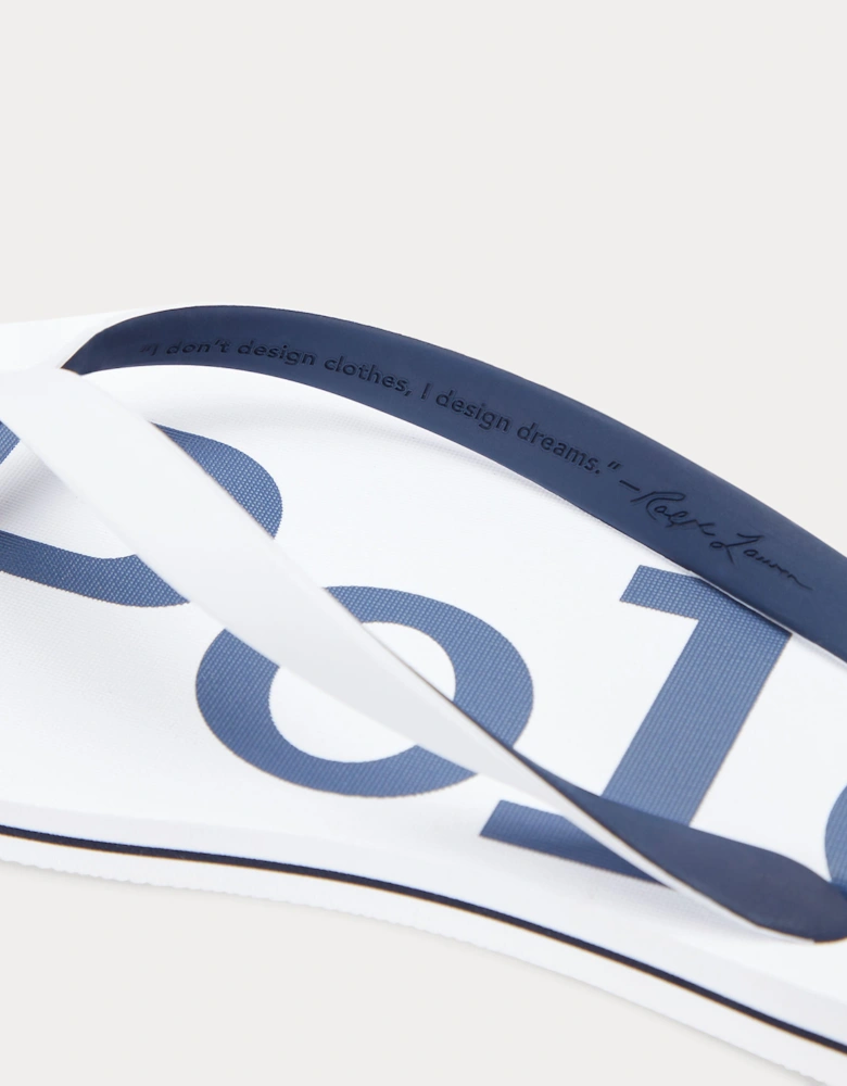 BOLT Mens Toe-Post Sandals White/Newport Navy