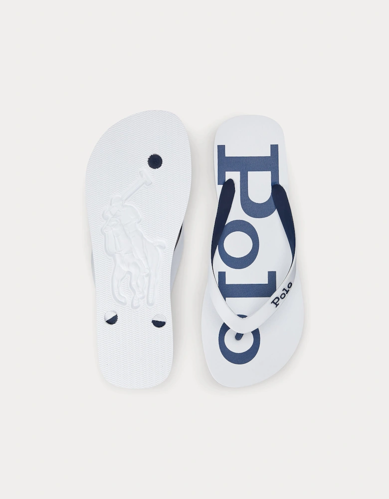 BOLT Mens Toe-Post Sandals White/Newport Navy