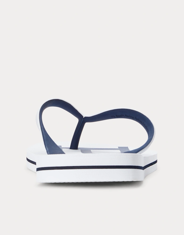 BOLT Mens Toe-Post Sandals White/Newport Navy