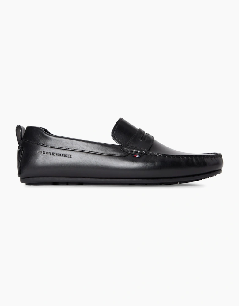 Tommy Hilfiger SCORE HILFIGER LEATHER Mens Driving Loafers Black