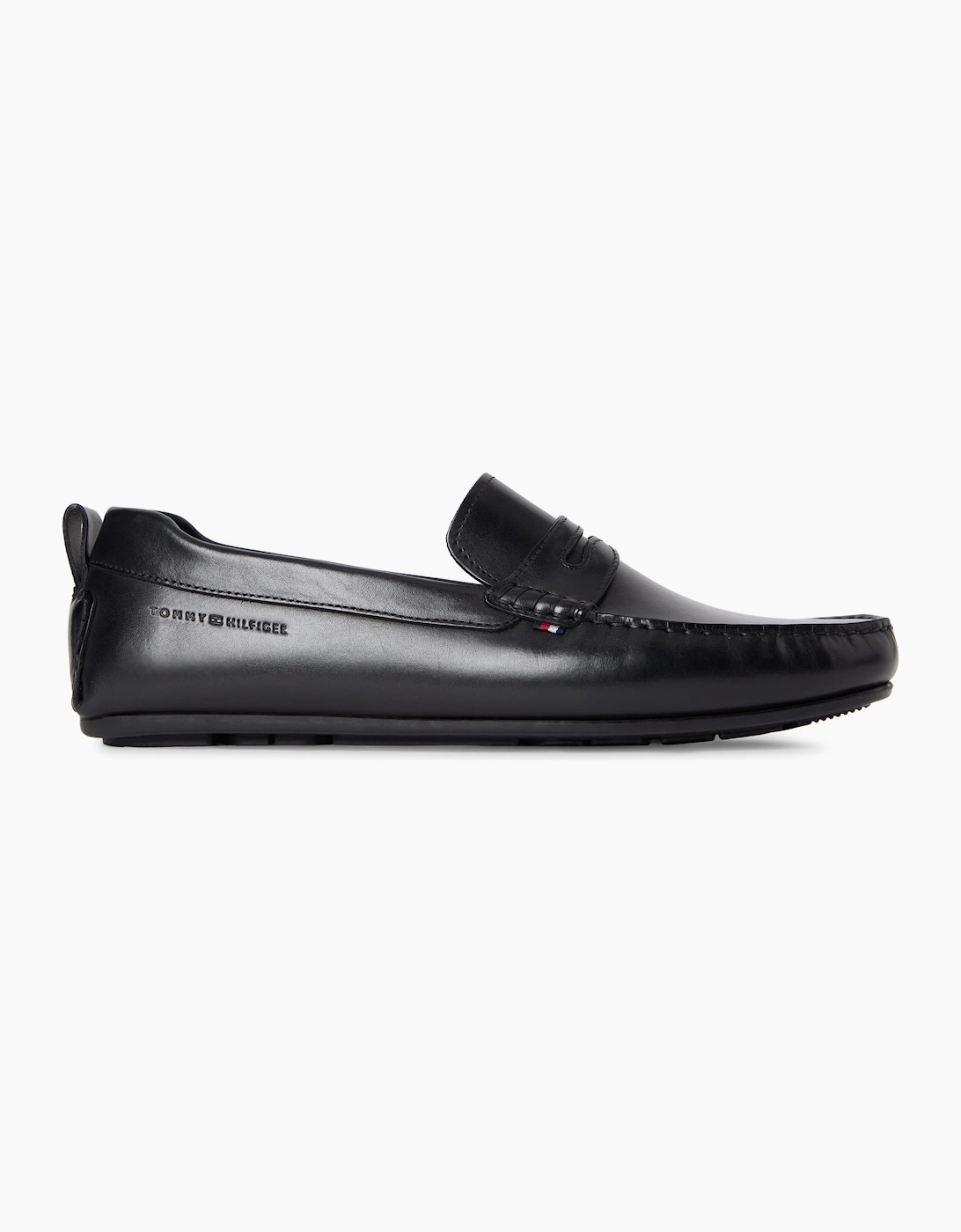 Tommy Hilfiger SCORE HILFIGER LEATHER Mens Driving Loafers Black