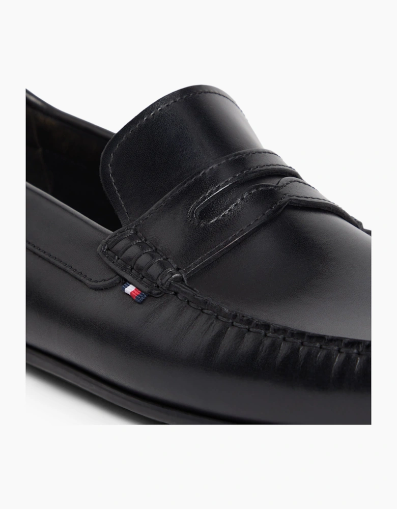 Tommy Hilfiger SCORE HILFIGER LEATHER Mens Driving Loafers Black