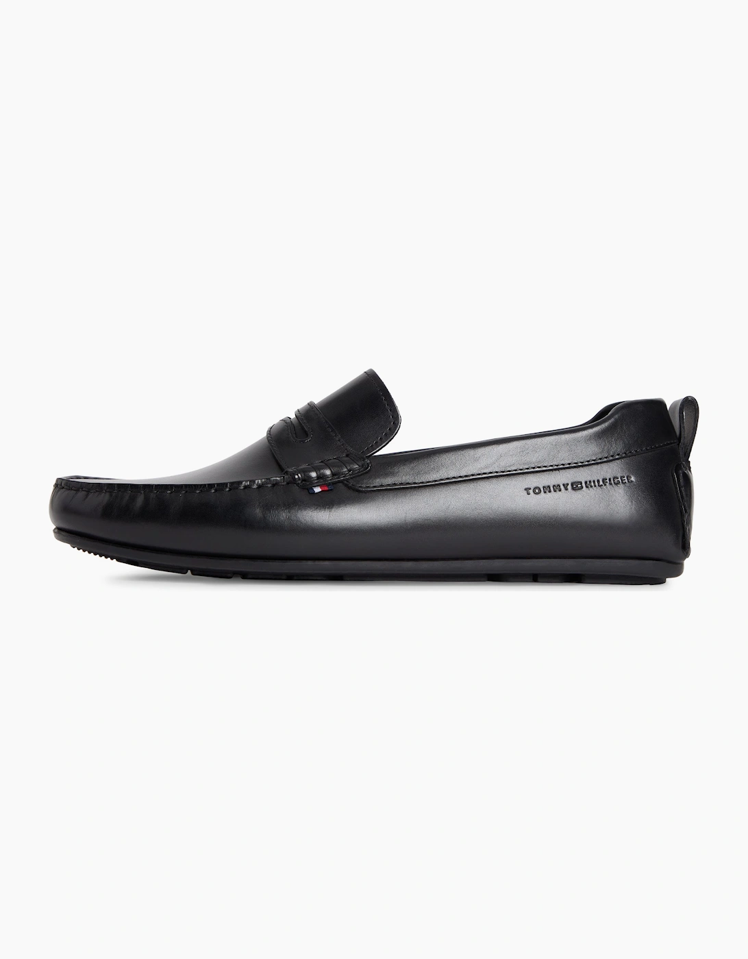 Tommy Hilfiger SCORE HILFIGER LEATHER Mens Driving Loafers Black