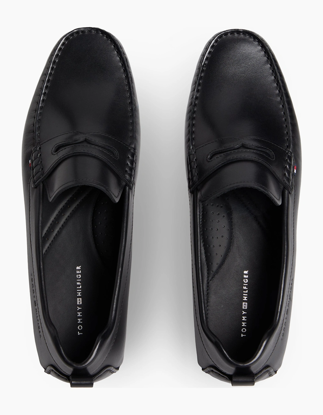 Tommy Hilfiger SCORE HILFIGER LEATHER Mens Driving Loafers Black