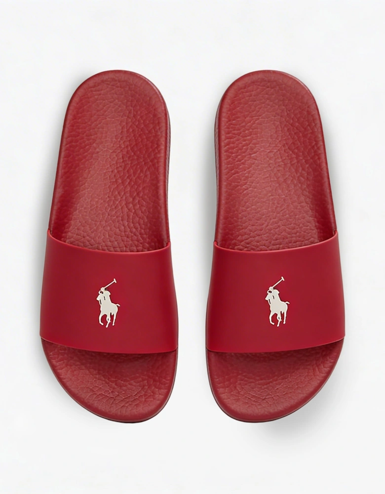 POLO SLIDE Mens Sliders Red/Deckwash White