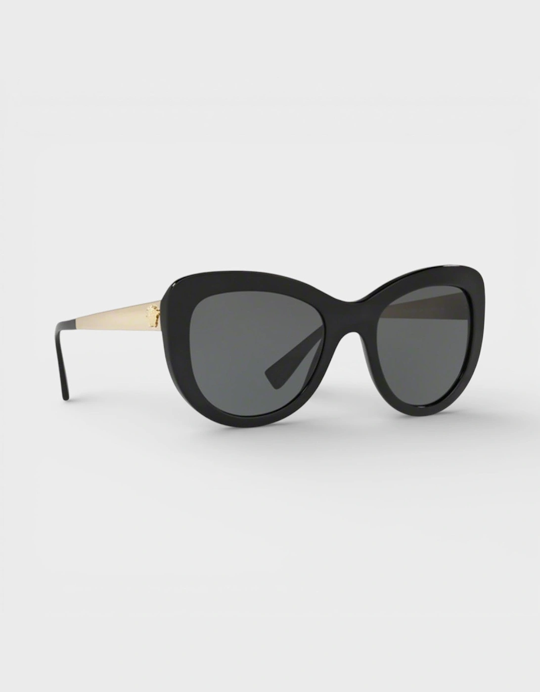 Medusa Cat Eye Sunglasses Black Gold