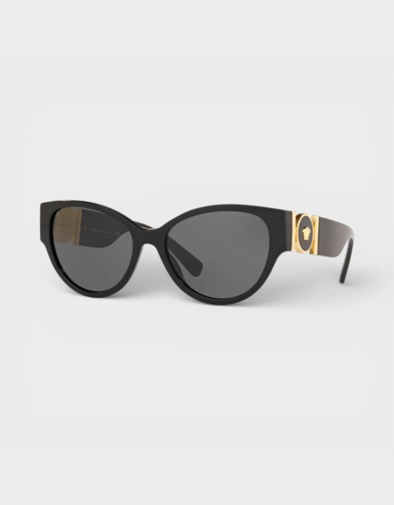 Medusa Aviator Sunglasses Black Gold
