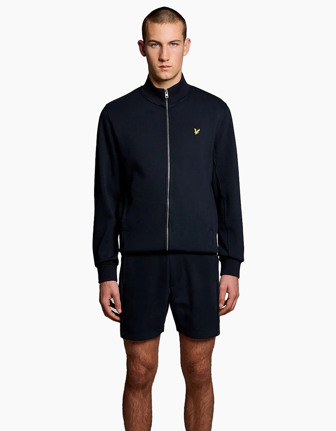 Lyle & Scott Pique Track Top Jacket Dark Navy