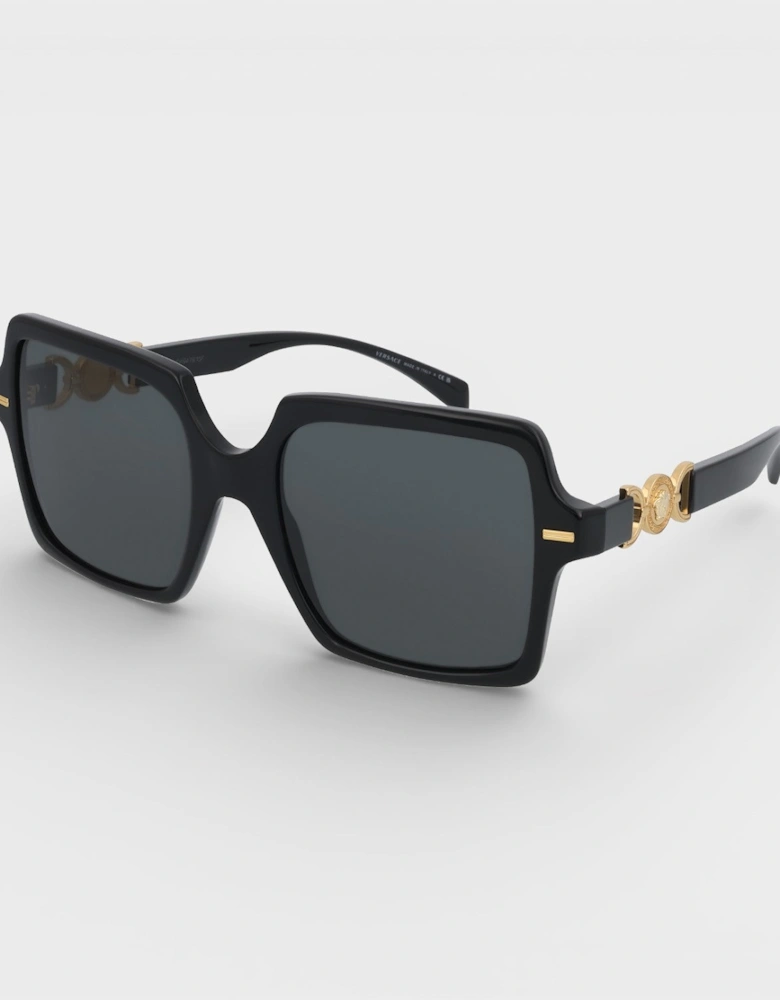 Medusa Acetate Sunglasses Black Gold