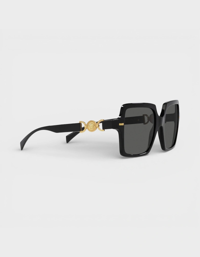 Medusa Acetate Sunglasses Black Gold