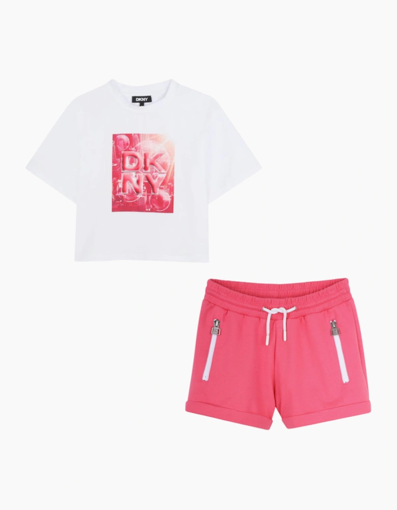 GIRLS SHORTS & T SHIRT SET D62621/D62572