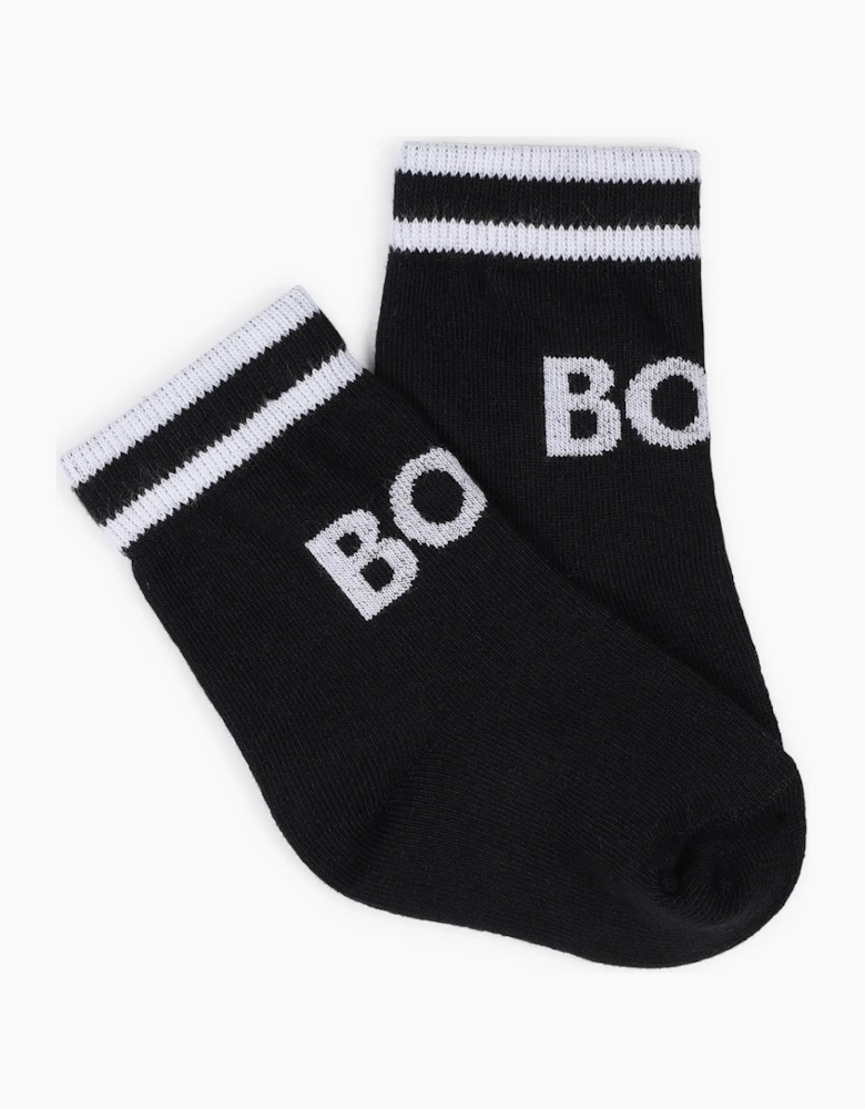 BOSS BABY/TODDLER BLACK SOCKS J53146