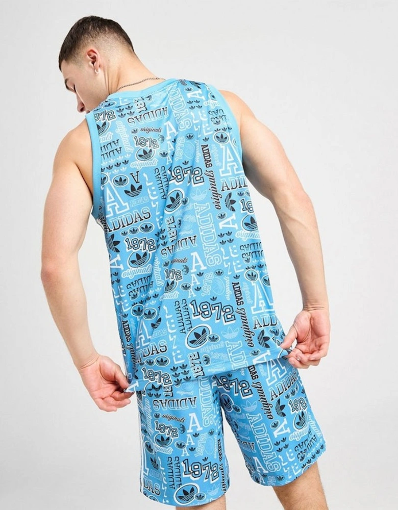 Originals Sticker Men's Tank Top/Vest Blue