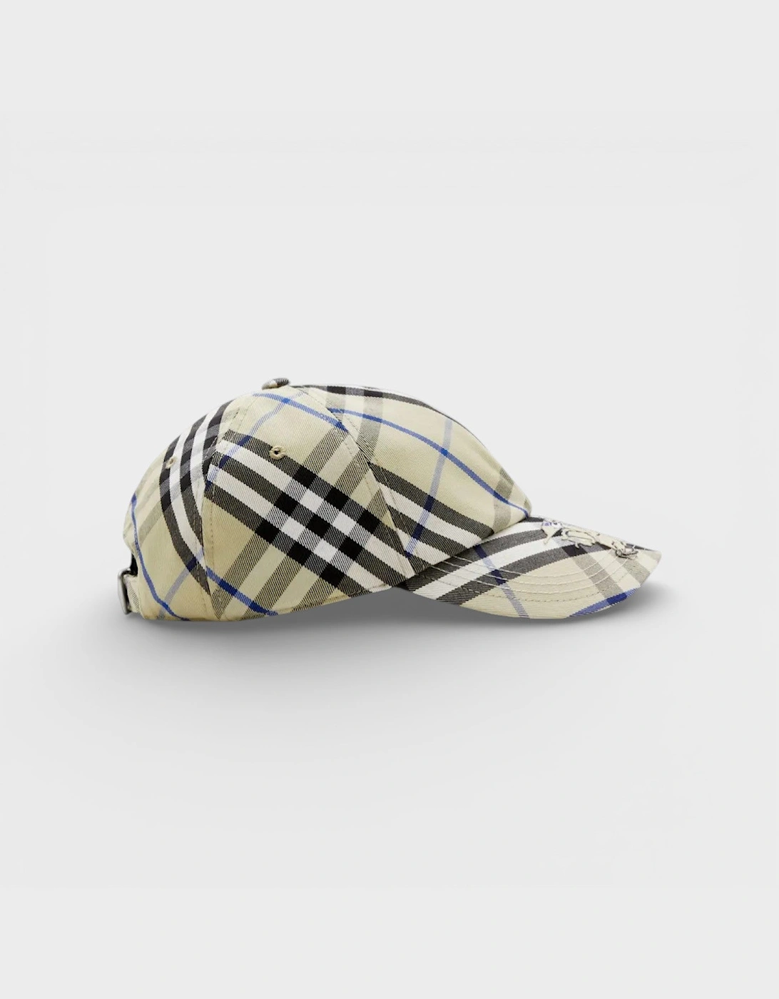 Check Baseball Cap Beige