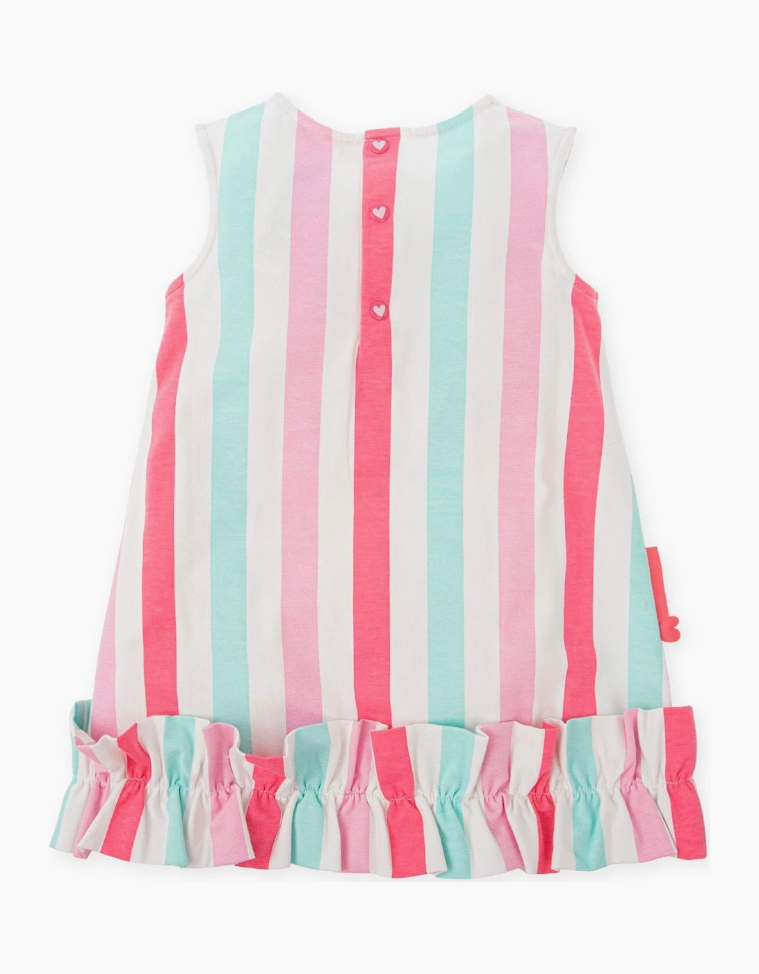 Girls Pink Jersey Striped Dress
