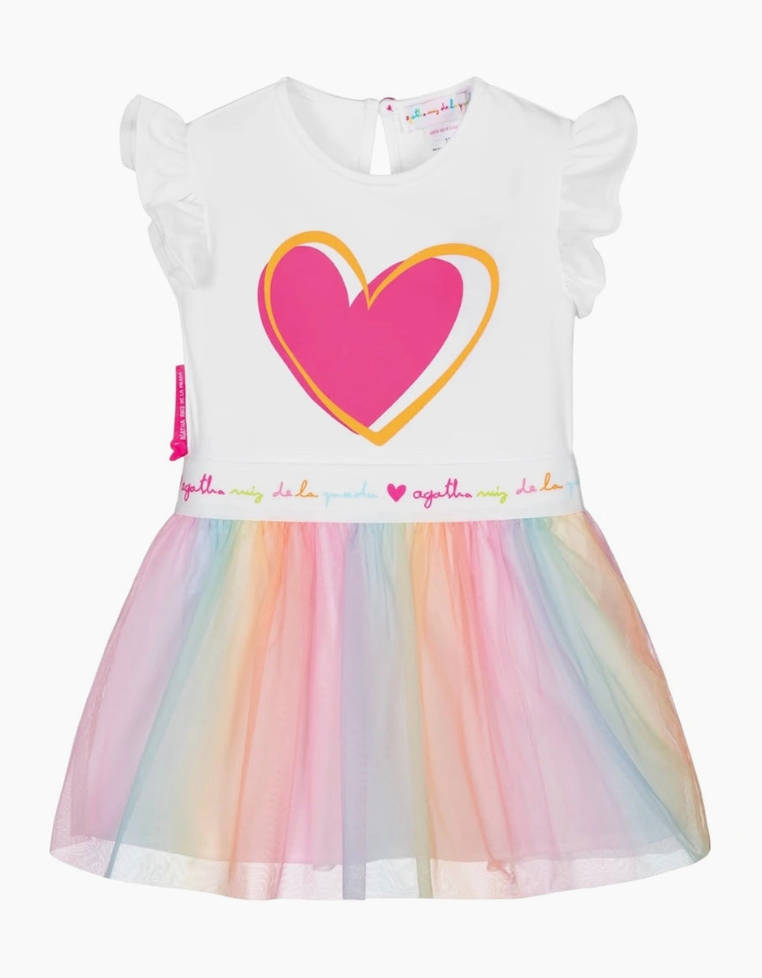 Girls Pink Multicoloured Tulle Skirt Set, 5 of 4