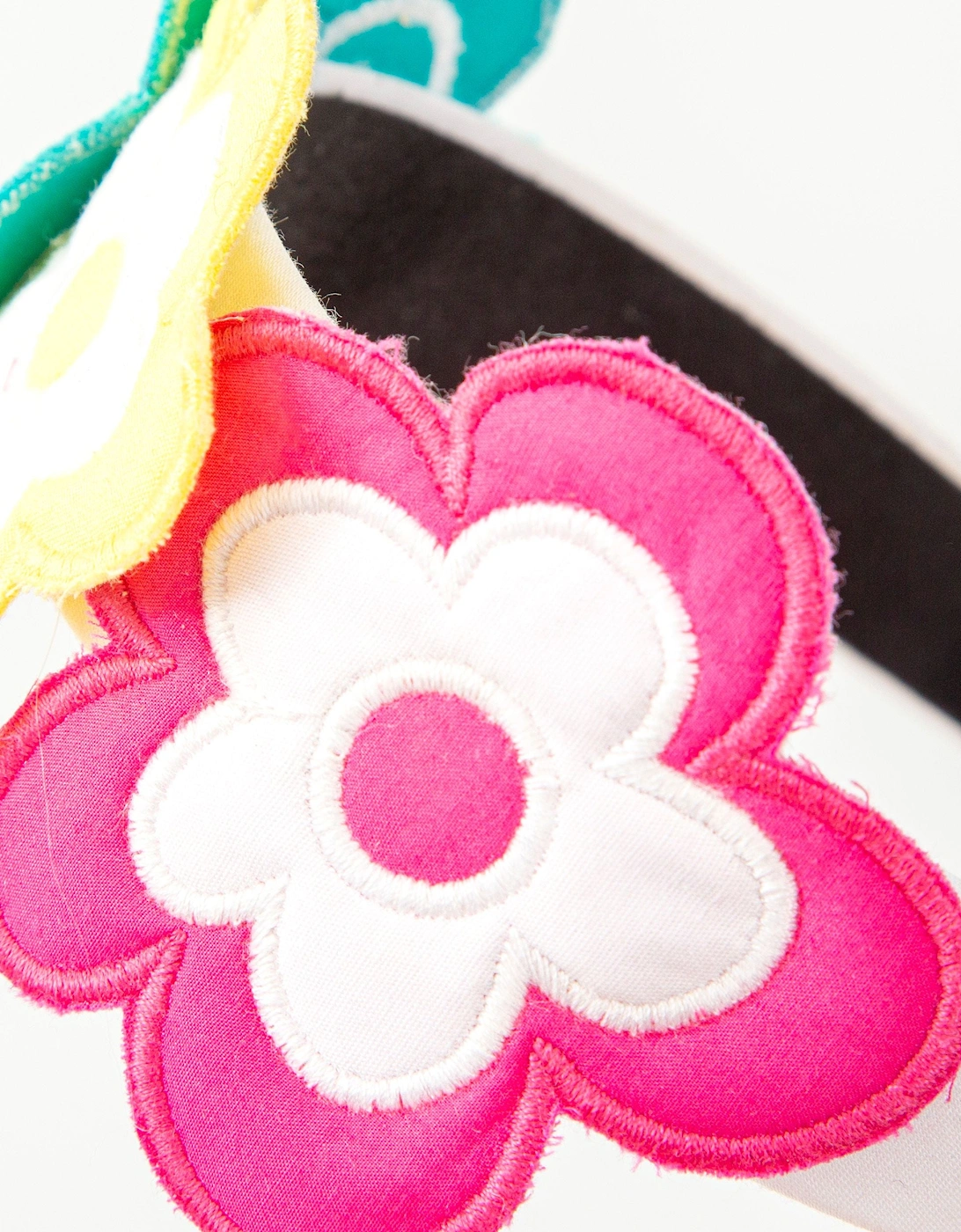 Girls White Multicoloured Flower Hairband